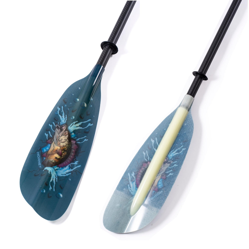 Adjustable Fiberglass Kayak Paddle with Carbon Shaft for Touring Fishing