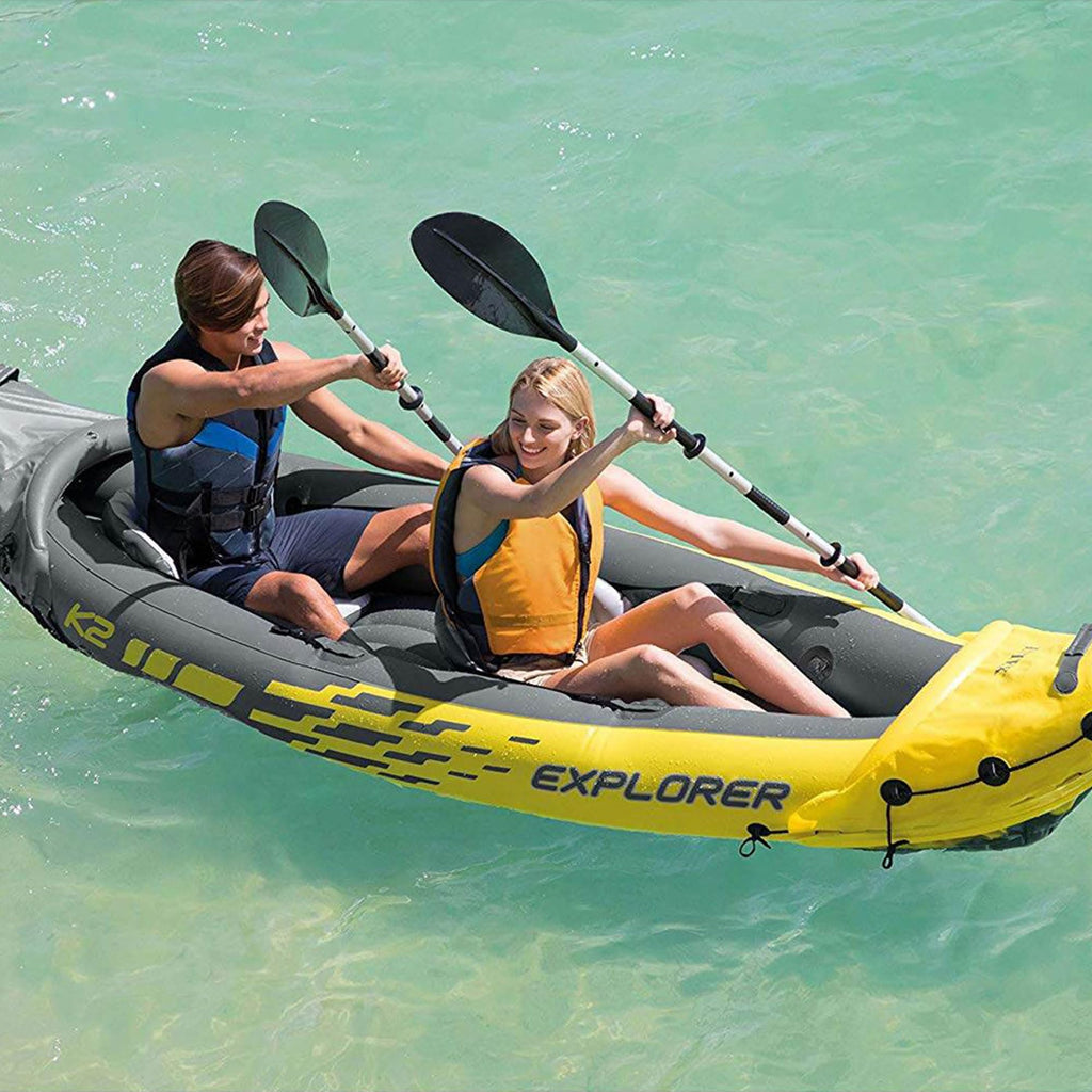 2 Person Inflatable Kayak Set with Oars Pump and Adjustable Seats