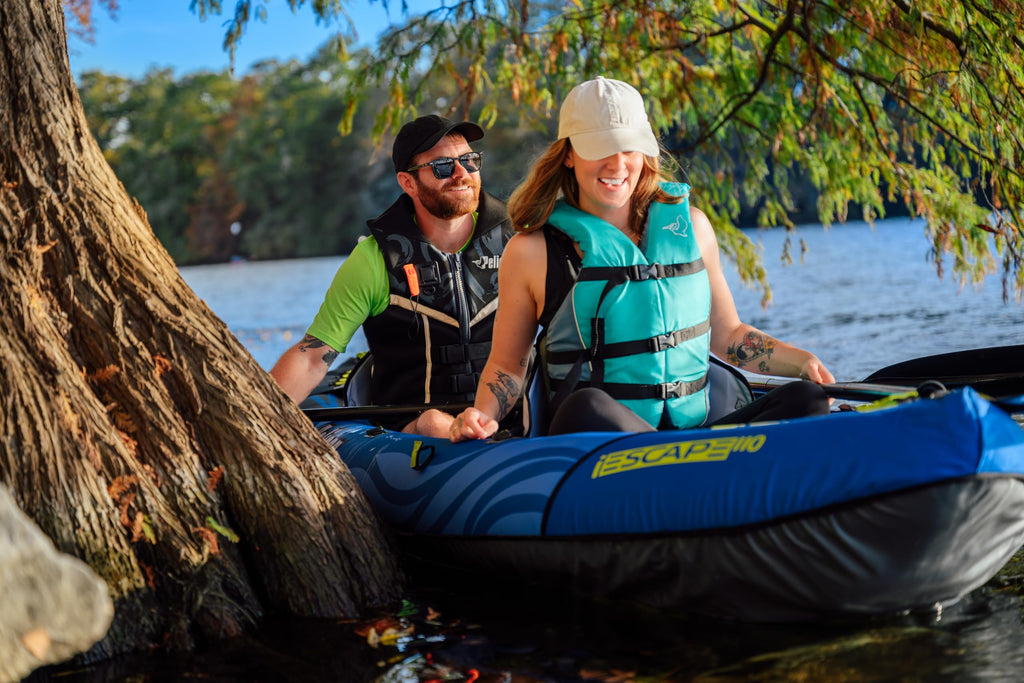 Compact Stable 1 to 2 Person Inflatable Recreational Kayak
