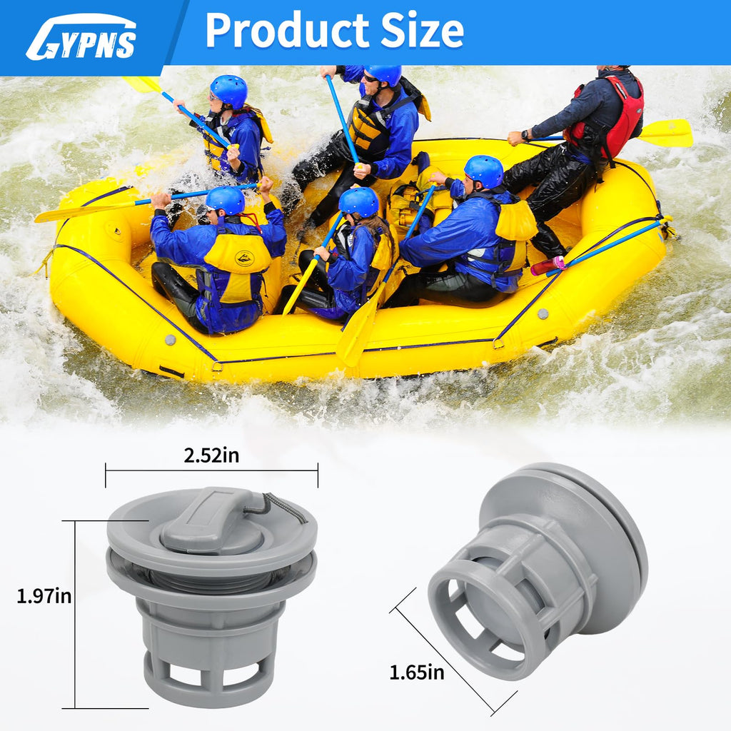 2 Pack PVC Air Valve Cap Plugs for Inflatable Kayak and Paddle Board