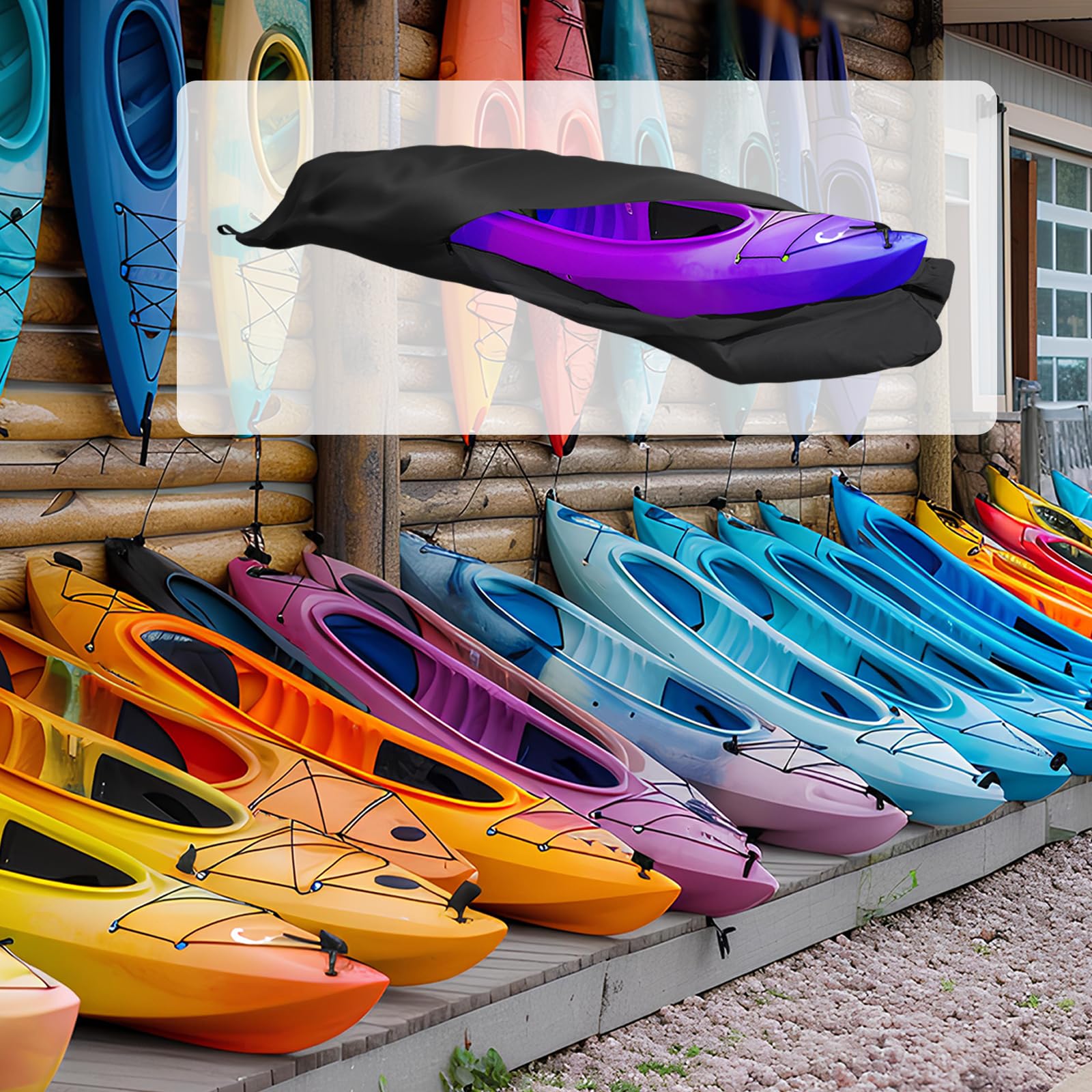 420D Waterproof Kayak Canoe Paddle Board Cover for Outdoor Storage
