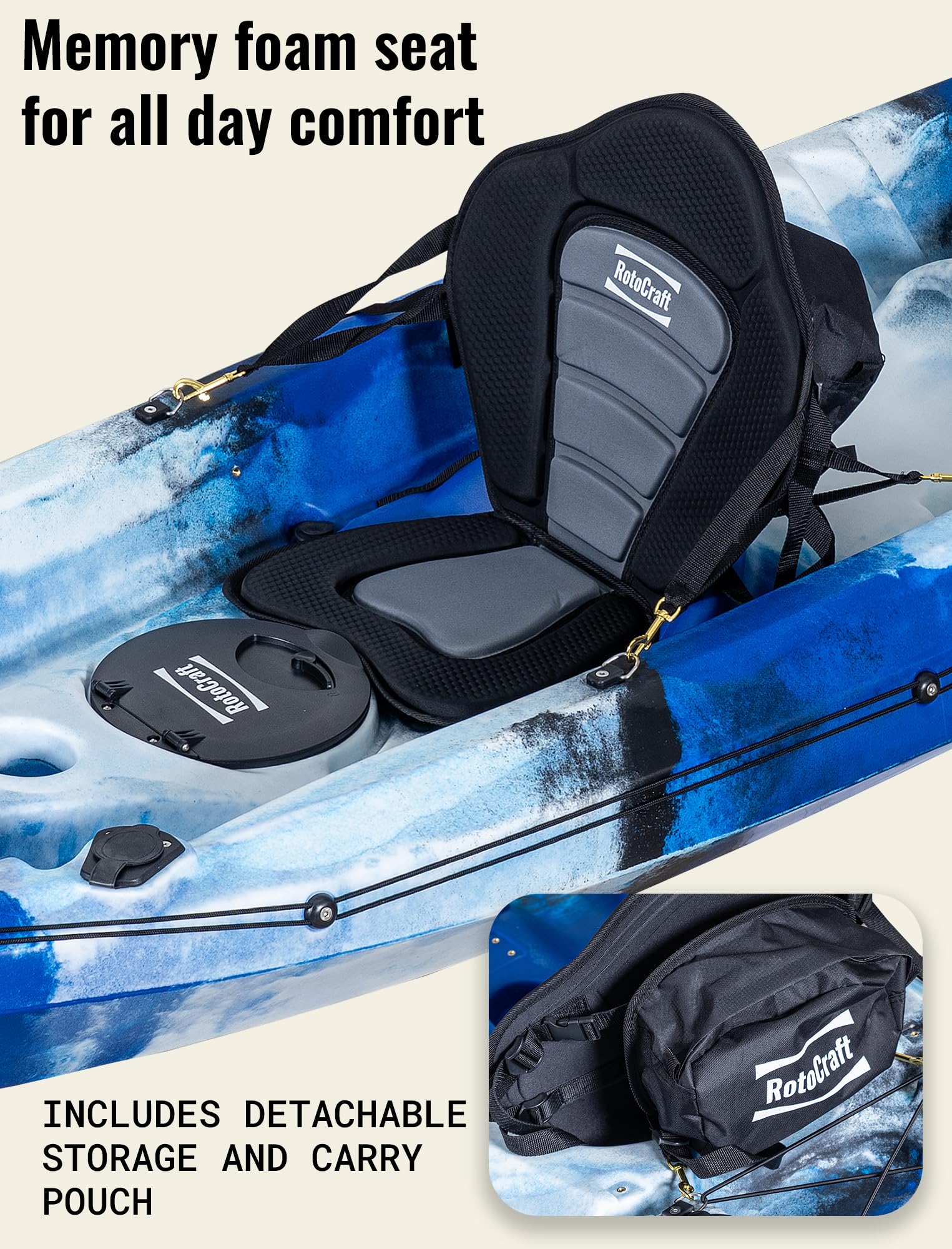 12 ft Tandem Fishing Recreational Kayak with Rod Holders 550 lb Capacity