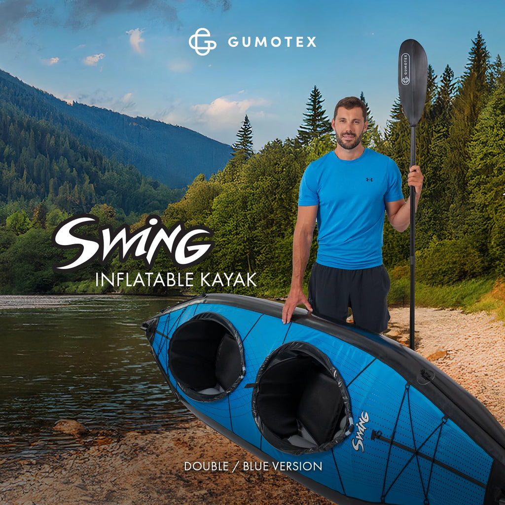 Inflatable Closed Kayak Reinforced Lightweight Recreational Adult Boat