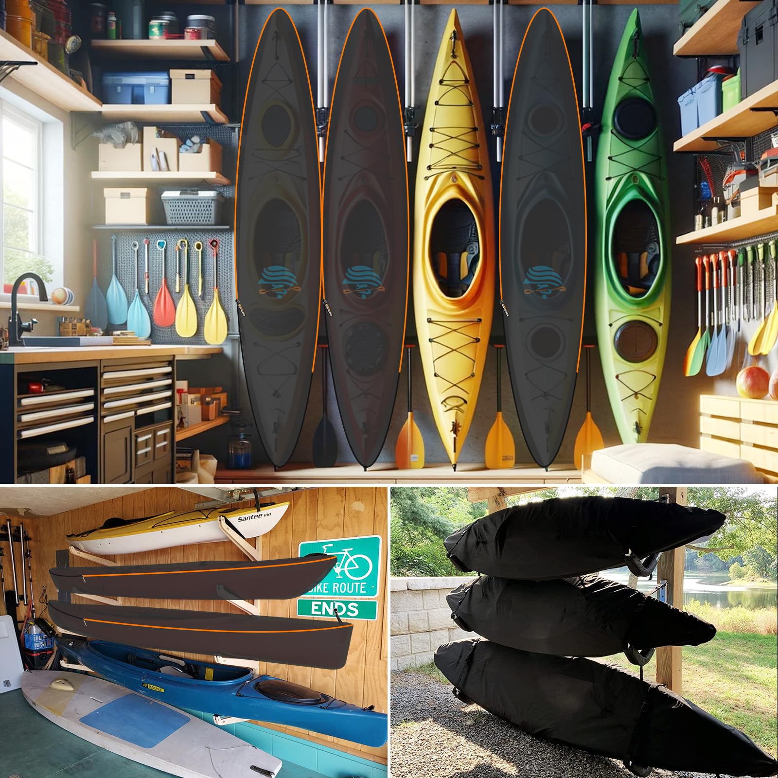 600D Waterproof Kayak Canoe Paddle Board Cover with UV Dust Protection