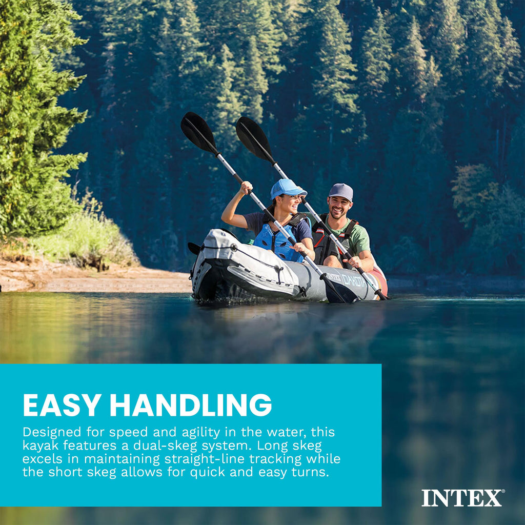 2 Person Inflatable Kayak Set with Oars and Pump
