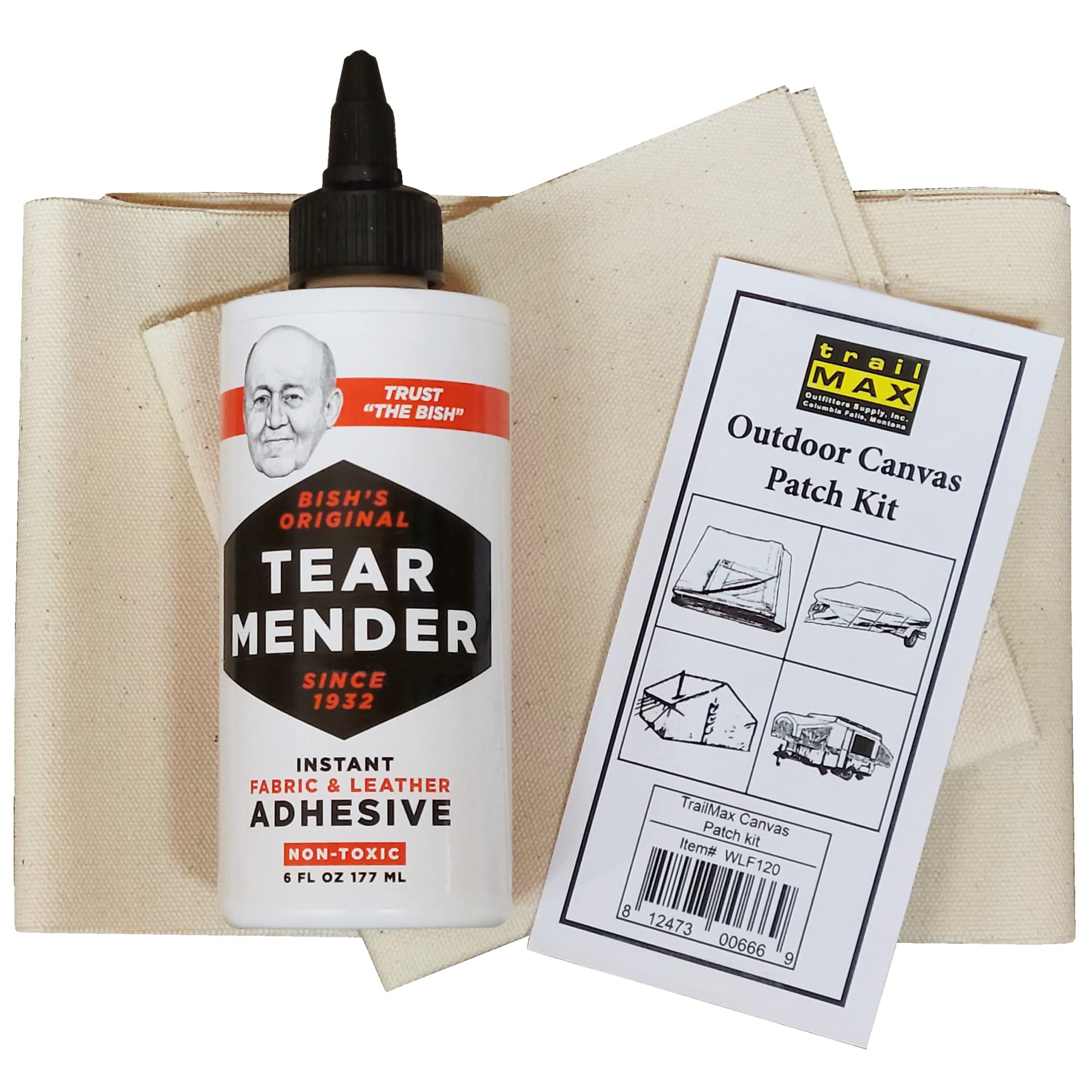 Outdoor Canvas Patch Kit for Campers Tents Boat Covers and Tarps