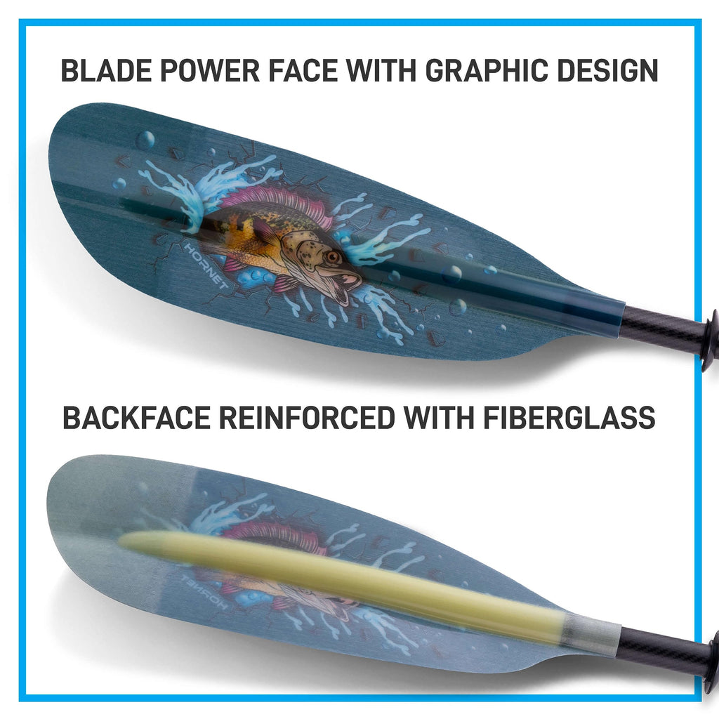 Adjustable Fiberglass Kayak Paddle with Carbon Shaft for Touring Fishing