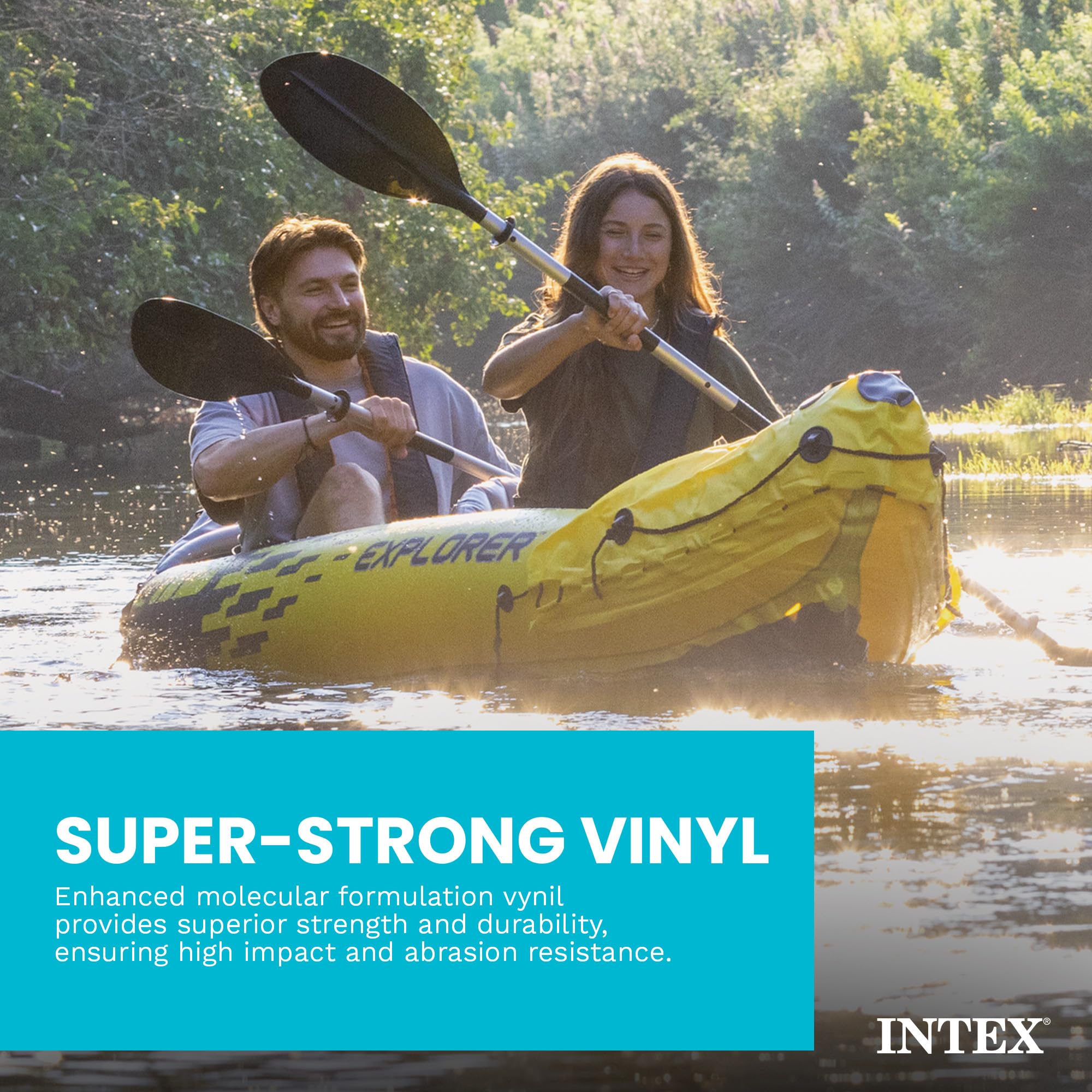2 Person Inflatable Kayak Set with Oars Pump and Adjustable Seats