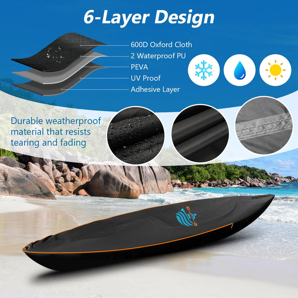 600D Waterproof Kayak Canoe Paddle Board Cover with UV Dust Protection