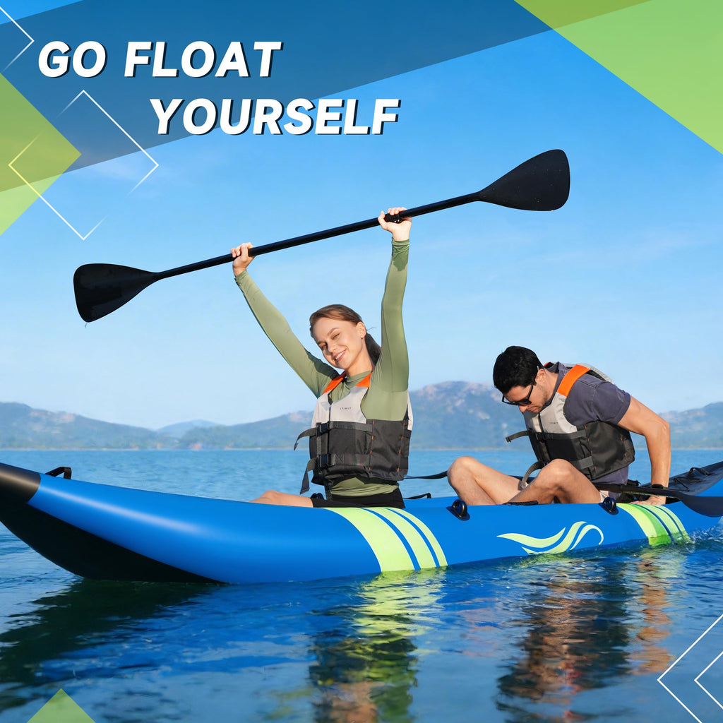Portable 12 ft Two Person Inflatable Tandem Touring Kayak 507 lb Capacity