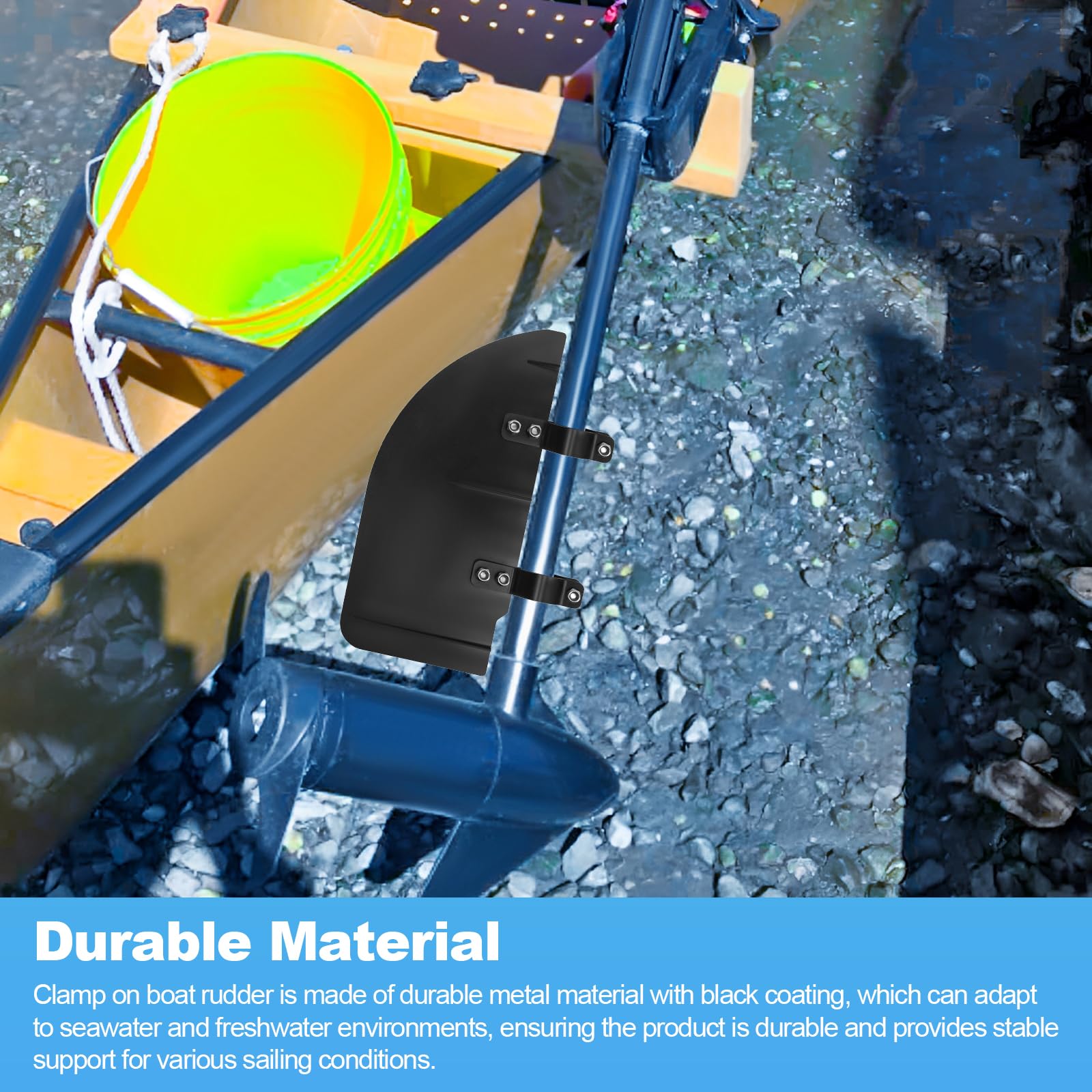 Trolling Motor Rudder Kit for Pontoon Fishing Kayak Canoe and Jon Boat