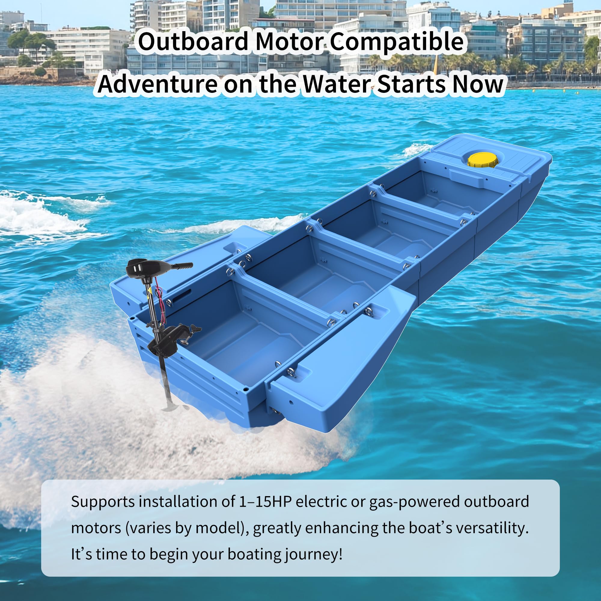 Two to Six Person Folding Pontoon Fishing Boat Motor Ready Modular Kayak