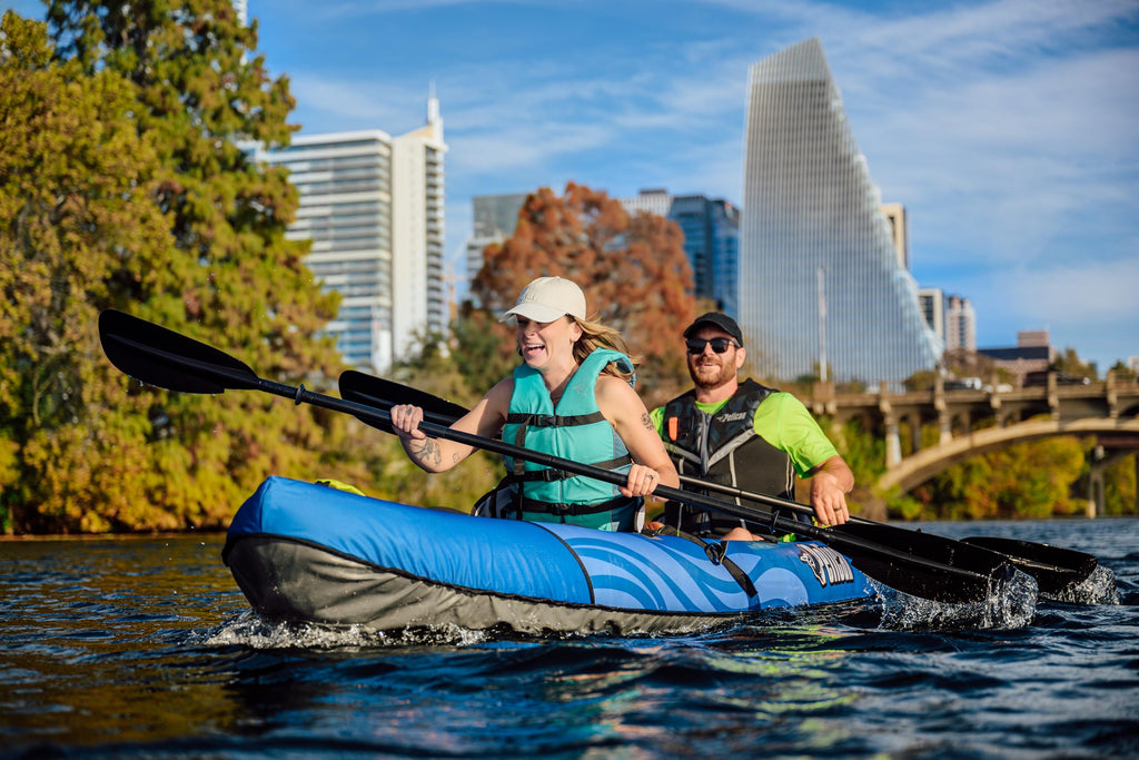 Compact Stable 1 to 2 Person Inflatable Recreational Kayak