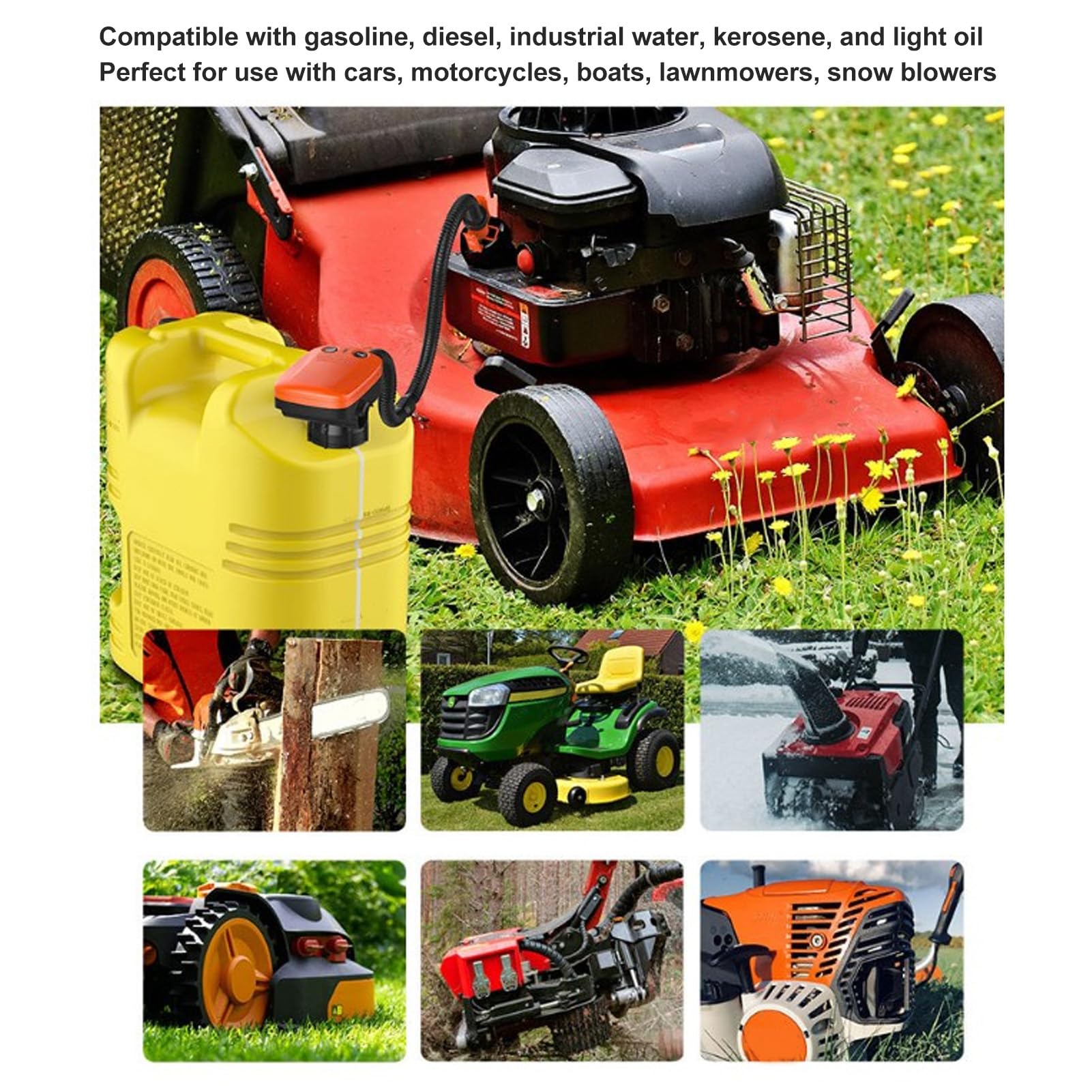 Electric Fuel Transfer Pump with Auto Stop Sensor for Gasoline Kerosene