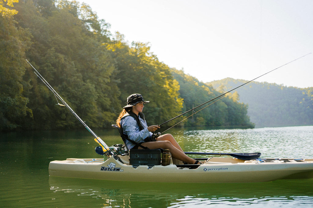 11 ft Sit On Top Fishing Kayak with Chair Seat Rod Holders Tackle Trays