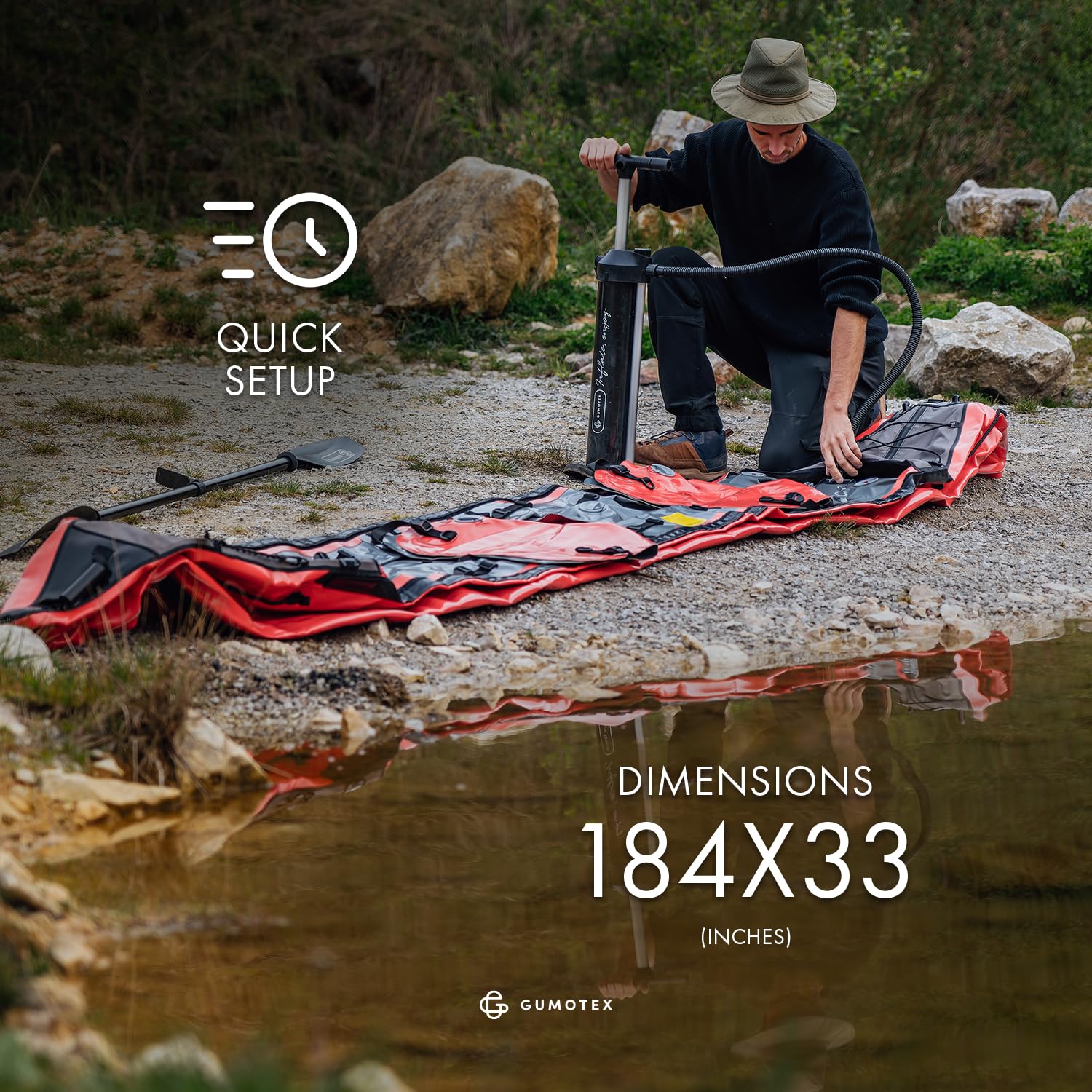 Two Person Tandem Inflatable Sit On Top Touring Kayak for Lakes Rivers Sea