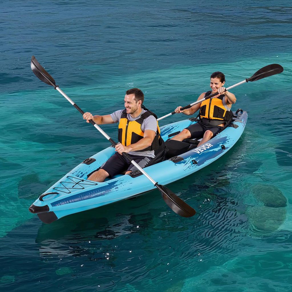 Two Person 700 lb Capacity Inflatable Sit In Kayak for Fishing Touring