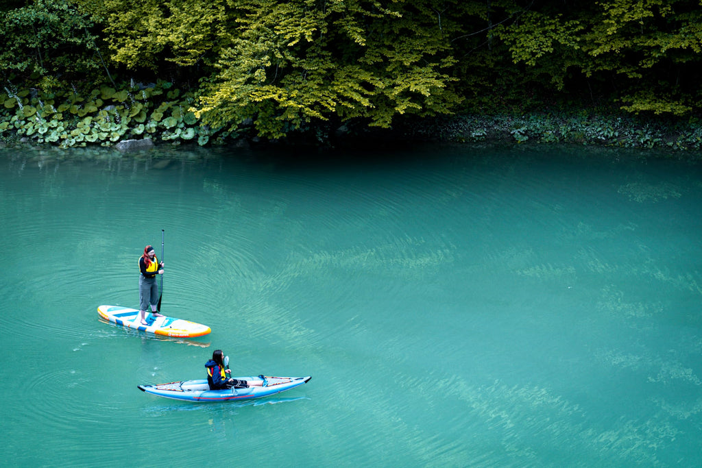 One to Three Person Inflatable Recreational Kayak with Drop Stitch Floor