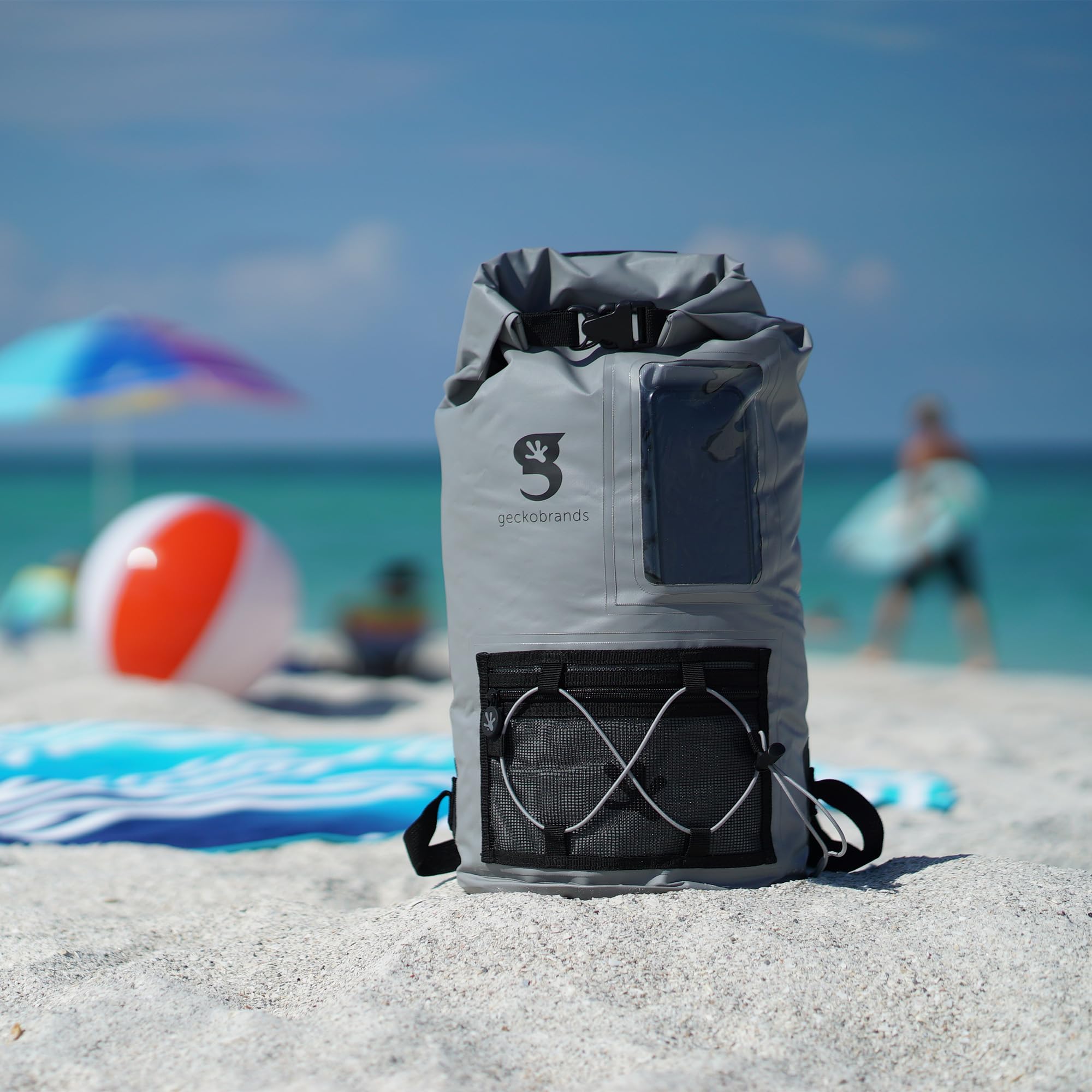20L Waterproof Dry Bag Backpack with Roll Top and Clear Phone Pouch