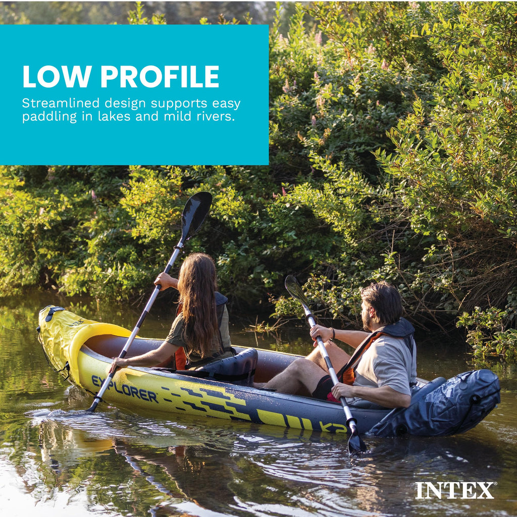2 Person Inflatable Kayak Set with Oars Pump and Adjustable Seats
