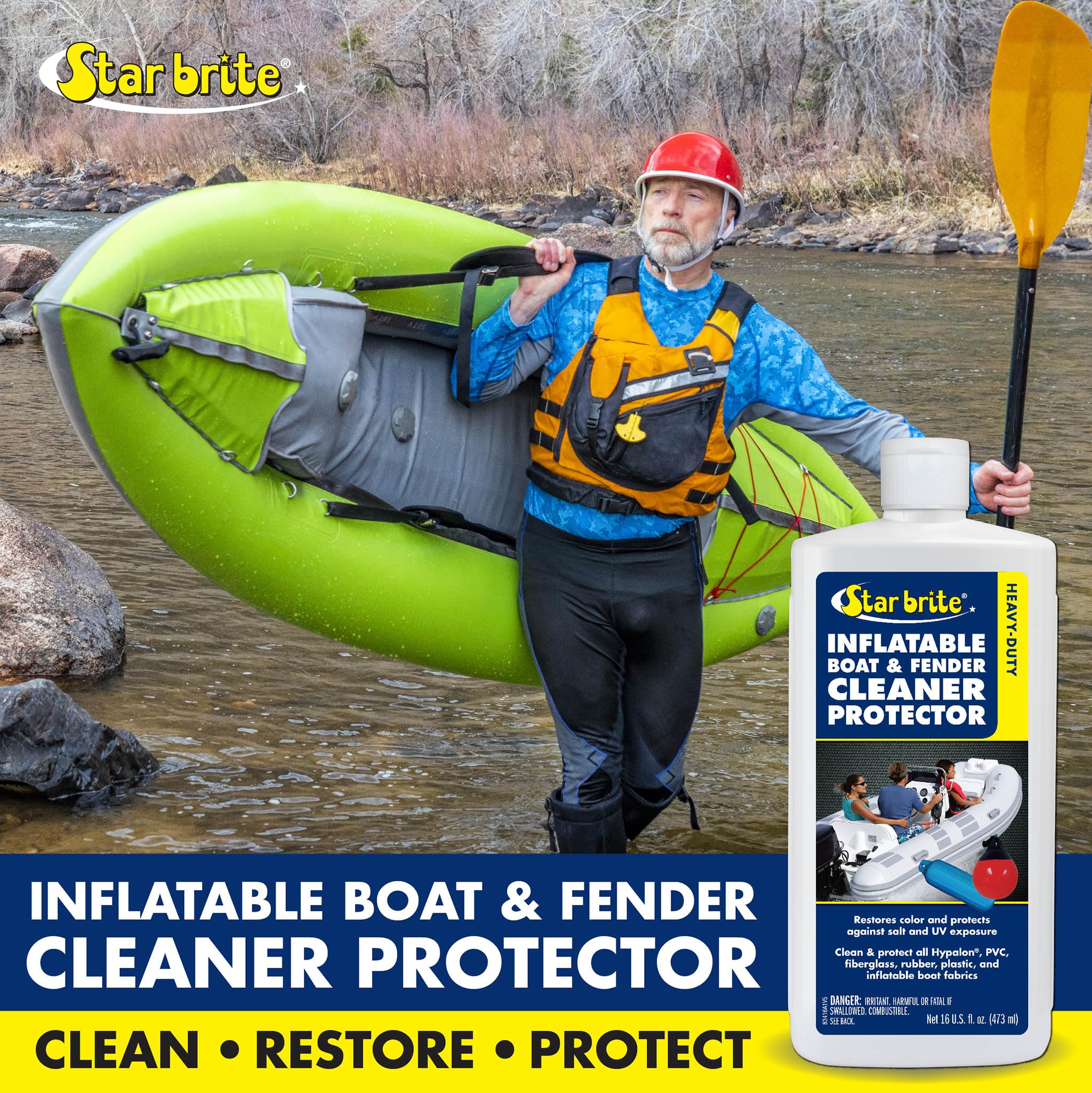 Heavy Duty Inflatable Boat and Fender Cleaner Protector for PVC Rubber