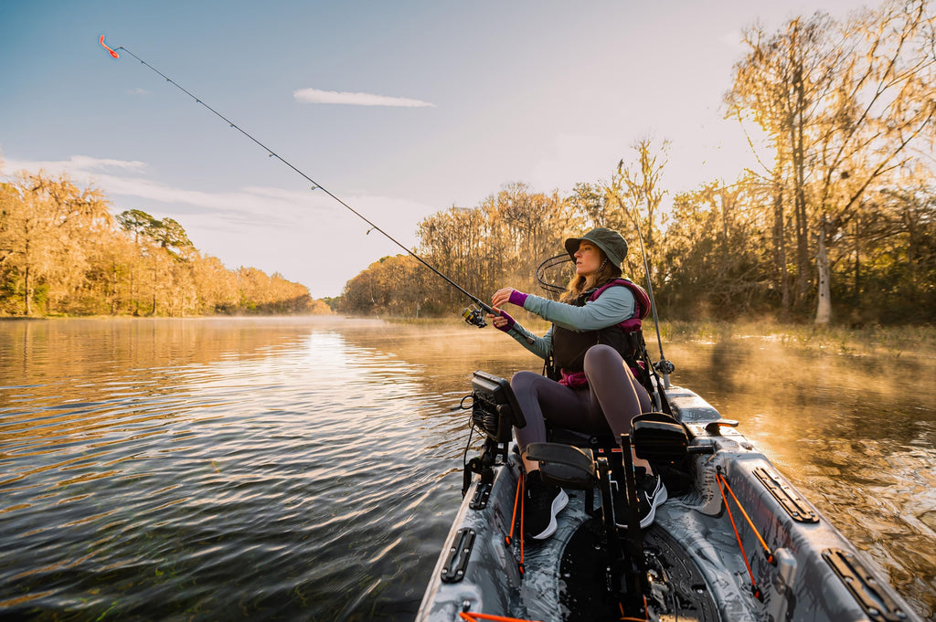 Premium Sit On Top Angler Fishing Kayak with Pedal System Comfort Seat