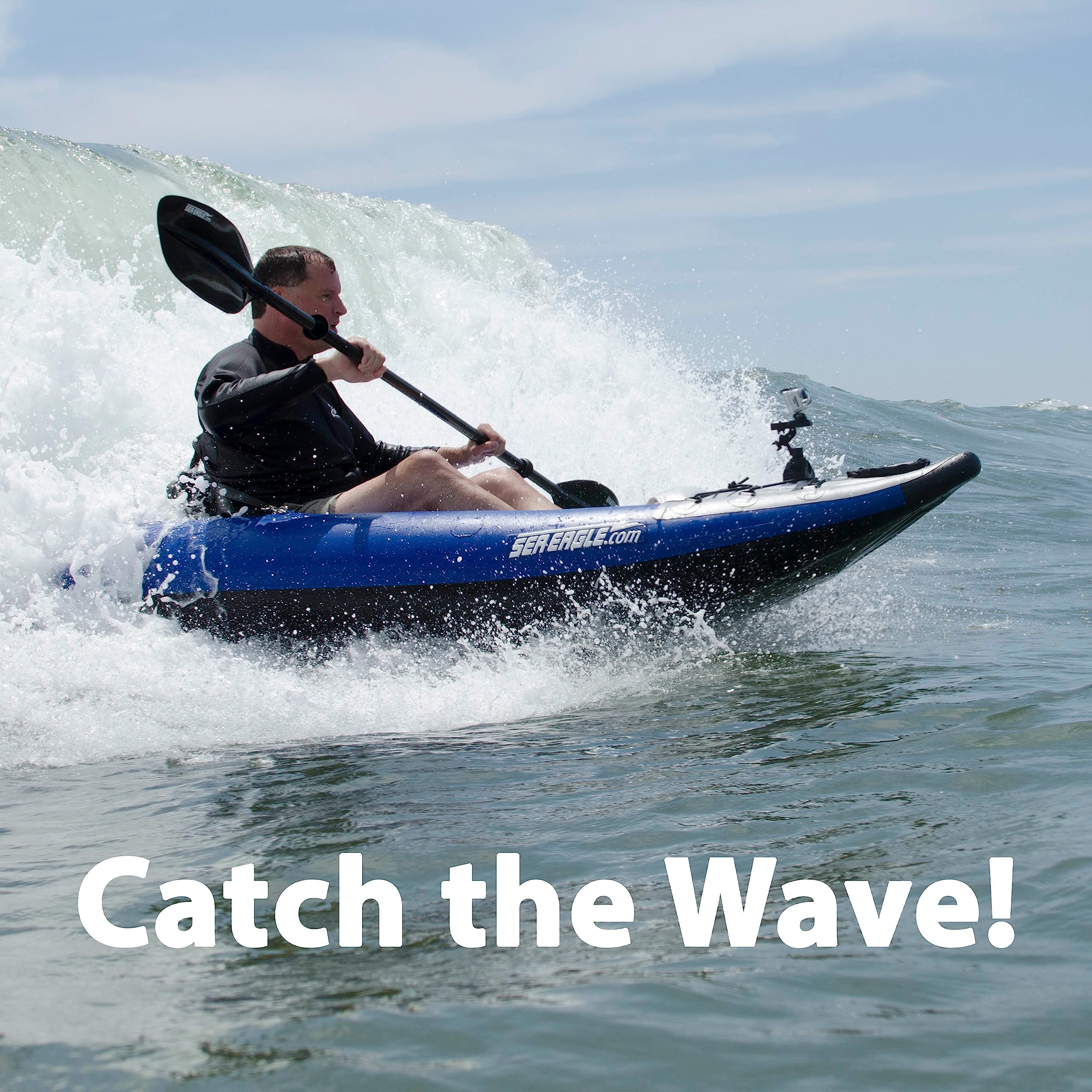 Solo Self Bailing Inflatable Whitewater Kayak Drop Stitch Floor