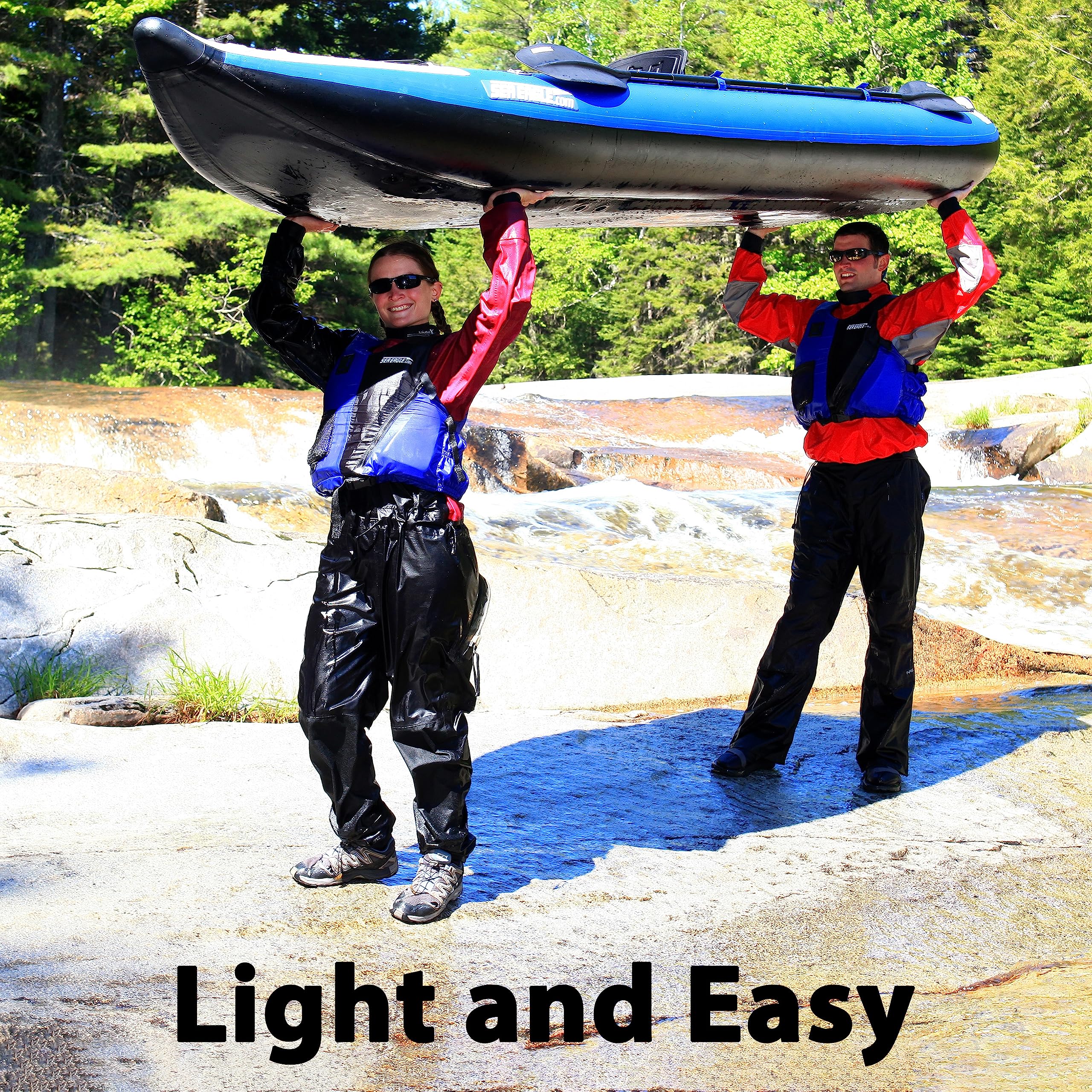 Self Bailing Inflatable Kayak with Drop Stitch Floor for Fishing Touring