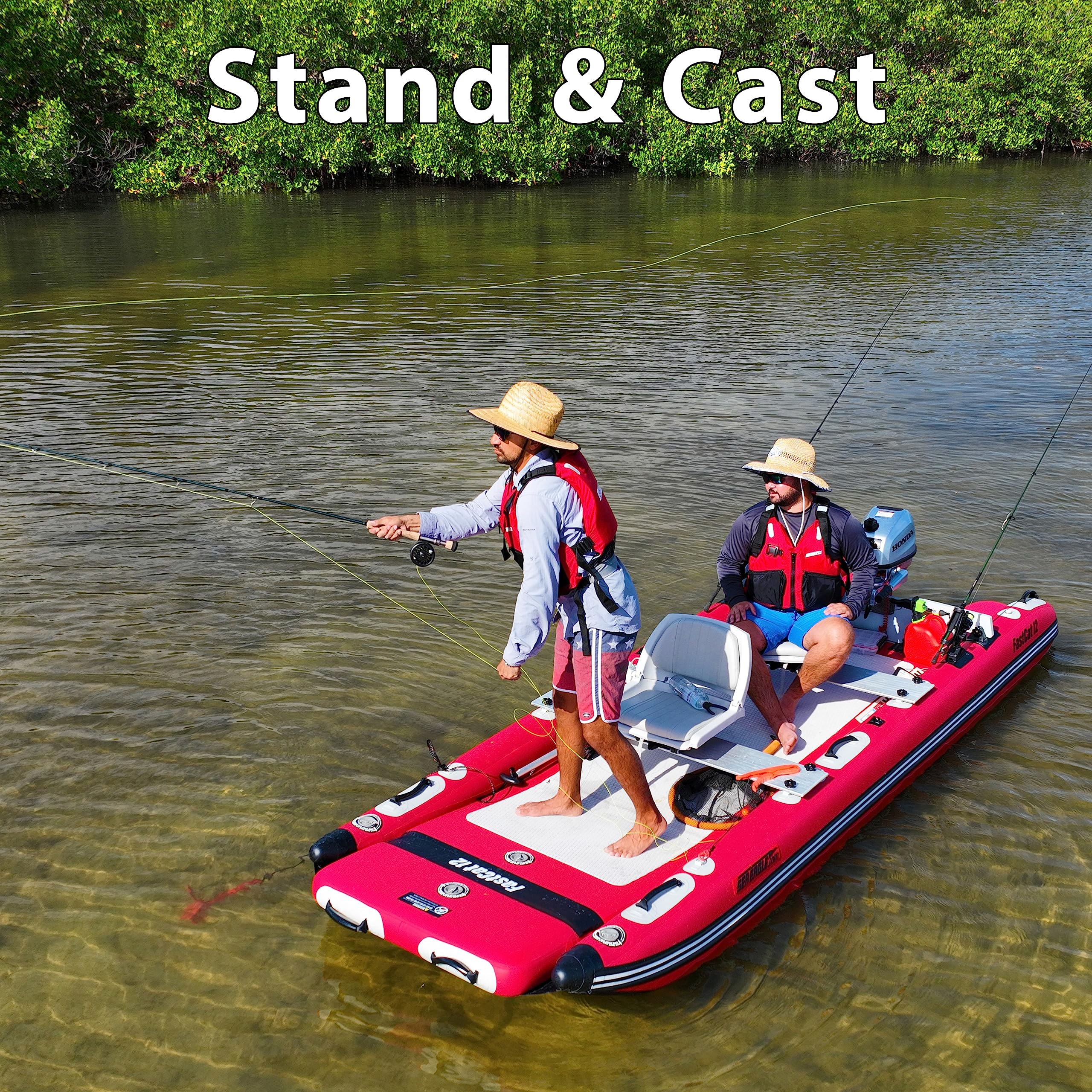 Two to Four Person High Pressure Drop Stitch Inflatable Catamaran Boat